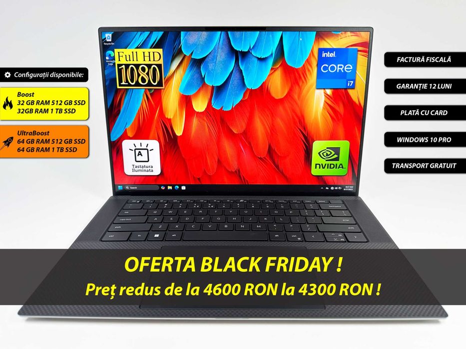 Dell Precision 5560 i7-11850H 64 GB ram 1 TB ssd Nvidia Garantie 1 an