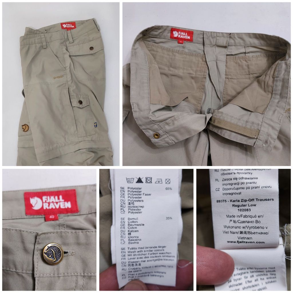 Pantaloni tehnici FJALLRAVEN G1000, convertibili 2 în 1, outdoor nr 40