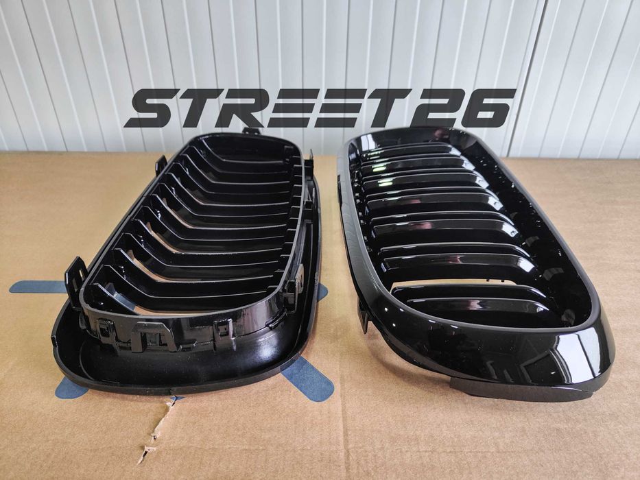Grile Duble BMW X5 X6 F15 F16 (2014-2019) X5M X6M Design Negru Lucios