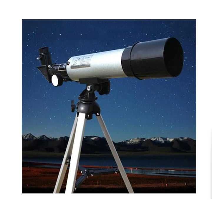 Telescop astronomic cu trepied 360°,zoom reglabil40x,prisme de 90°,nou