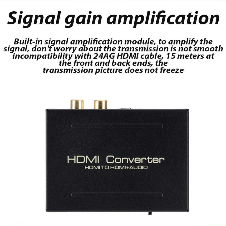 Adaptor convertor HDMI la HDMI + audio digital optic si RCA (SPDIF)