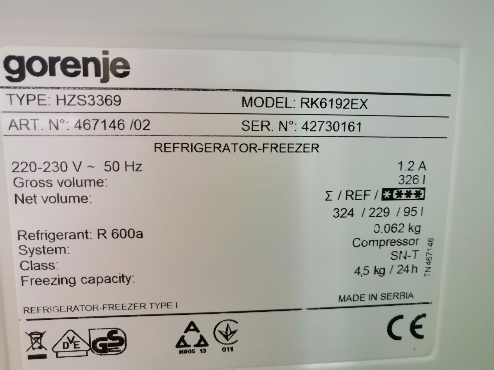 Чекмедже за хладилник фризер Gorenje цена 10лв.