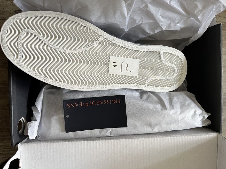 Tenisi Trussardi originali Pantofi Sport cu siret bleaumarin