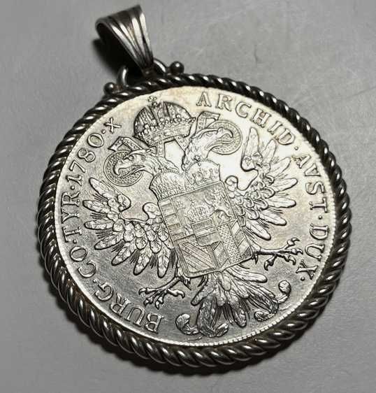 Medalion din taler Maria Theresia + lanț din argint