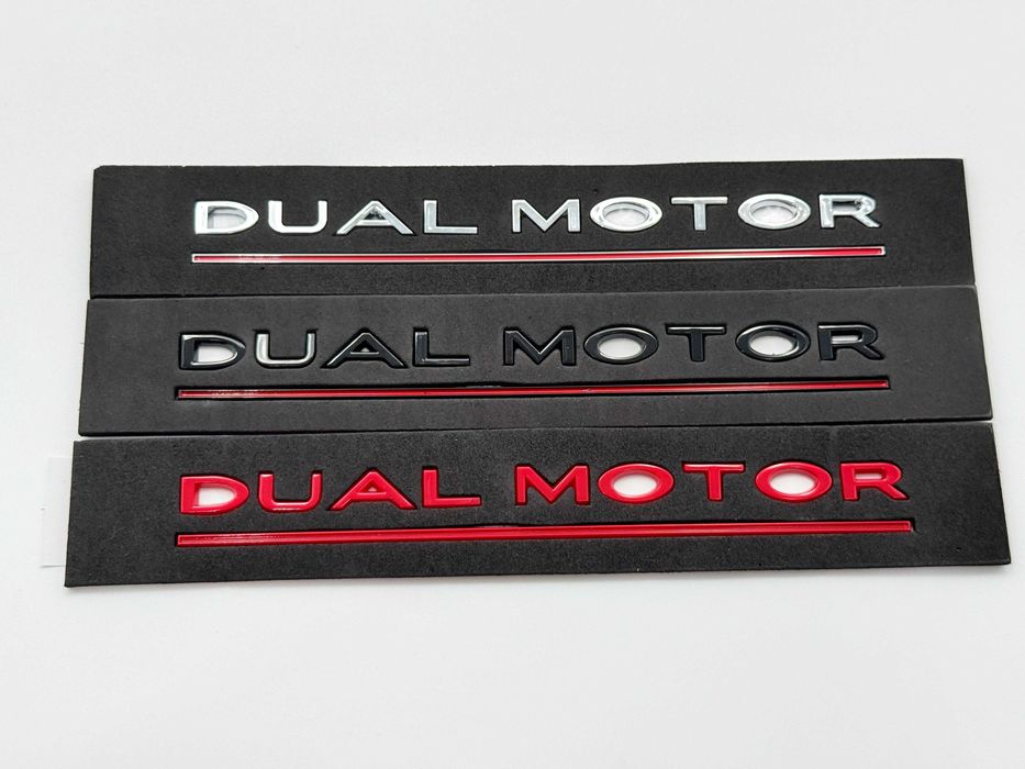 Emblema Compatibila TESLA Dual Motor spate