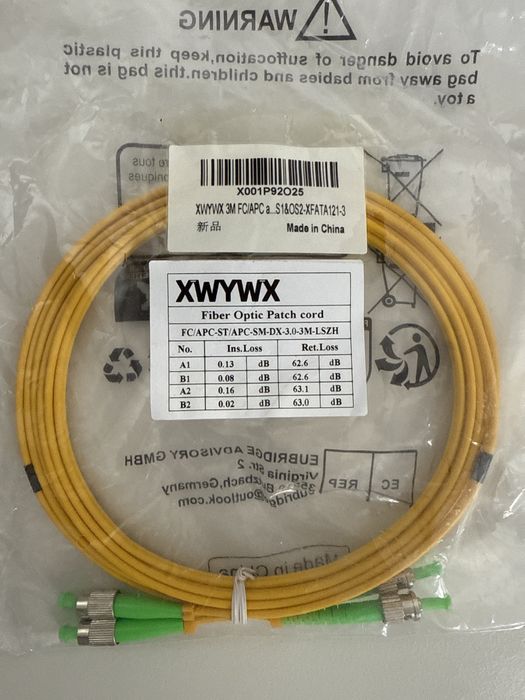 Cablu patch fibră optică 3m OM2/OM3 SXDX LSZH 3.0mm,duplex,LC FC SC ST