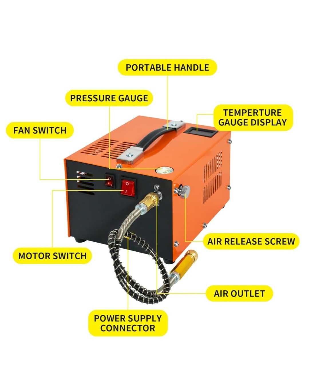 Компресор Tuxing PCP ,4500 PSI/ 300bar-12V/220V