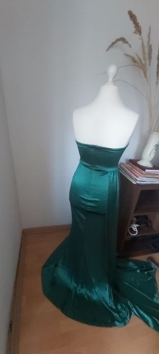 Rochie lunga, verde smarald