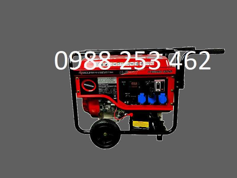 9.5 KW Бензинови монофазни генератори за ток с дисплей с ел. старт