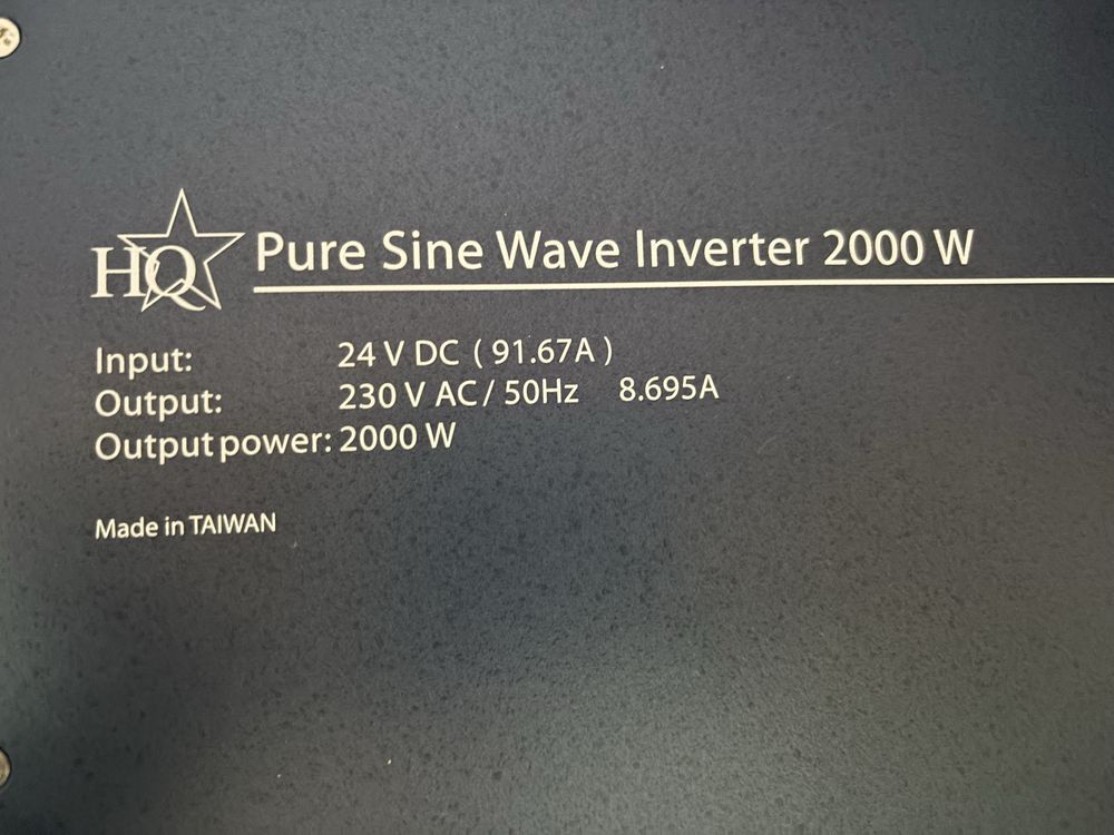 Invertor sinus pur, peak power 4000W, 2000 continuu