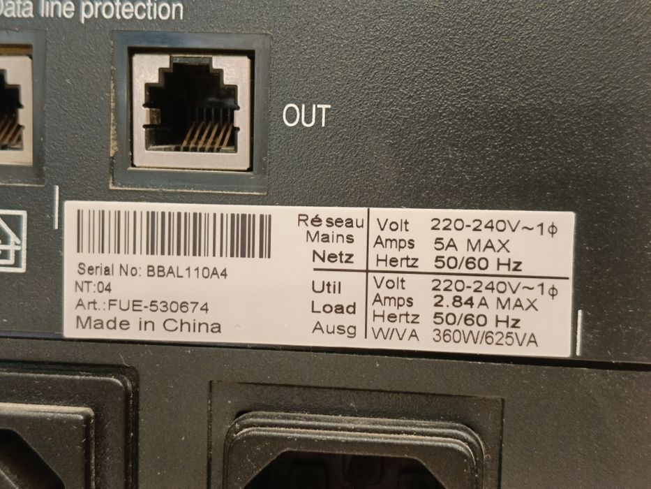 ИБП Eaton Nova AVR 625 с новым аккумулятором