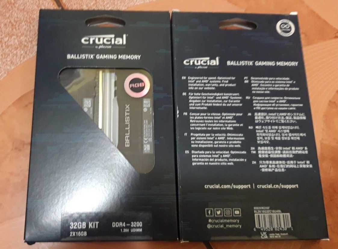 memorii ram calculator Crucial Ballistix RGB 32 GB Kit, 3200 -noi