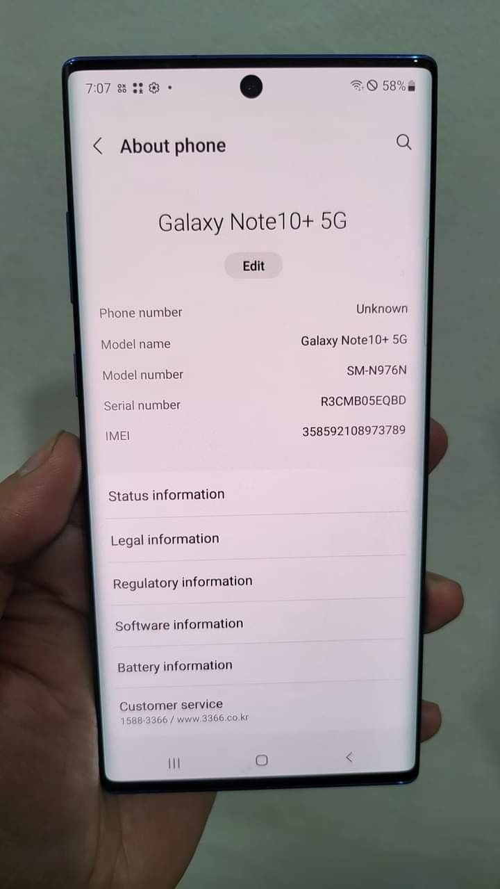 Samsung galaxy note 10 plus 5G 512gb