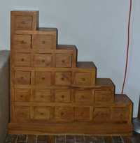 Dulap model scară/ in trepte, cu sertare , din lemn masiv