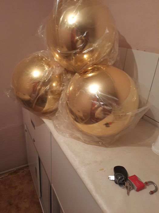 Шары глянцевые золотые 30 на 30