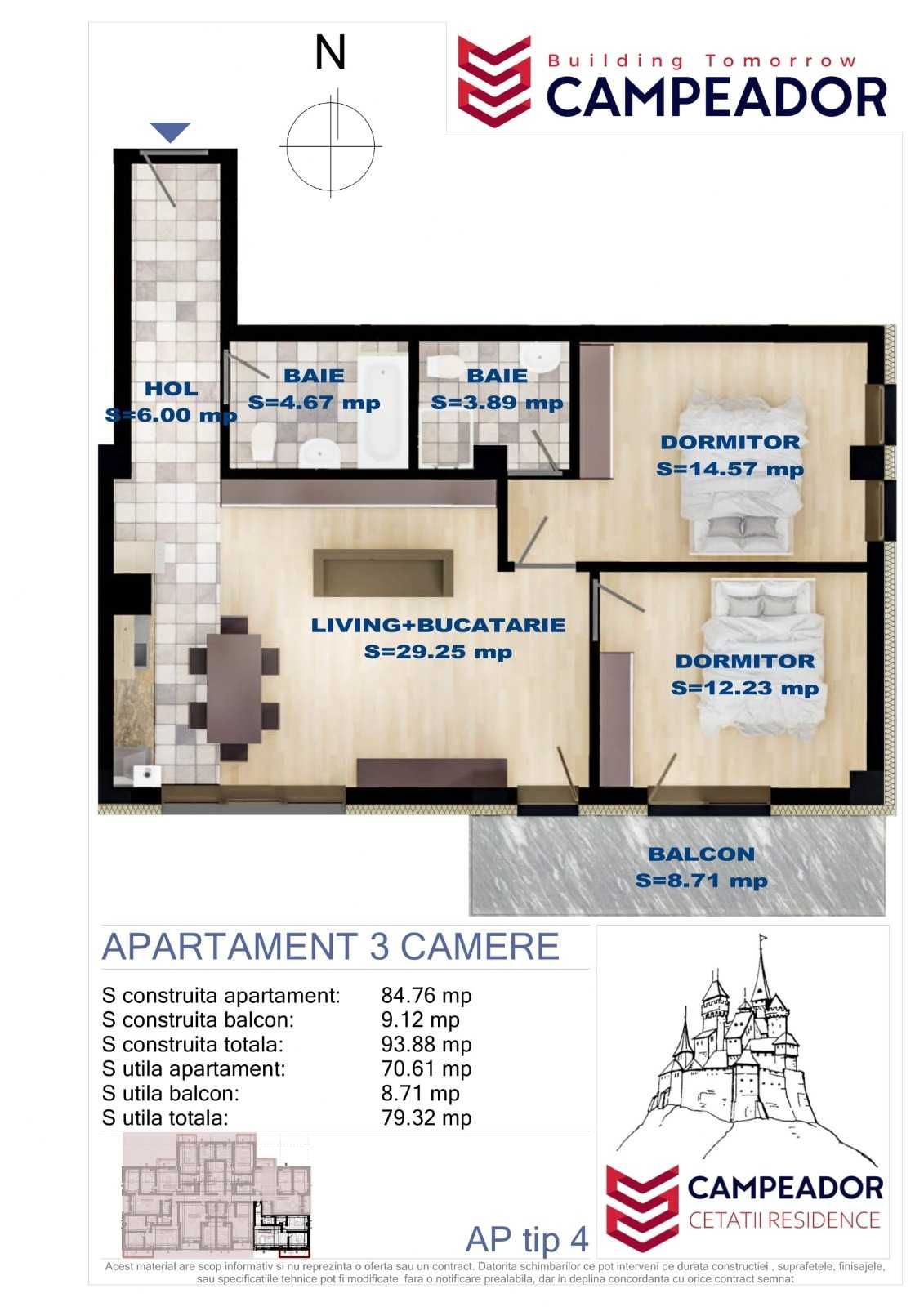 Apartamente 2 si 3 camere de vânzare direct de la dezvoltator