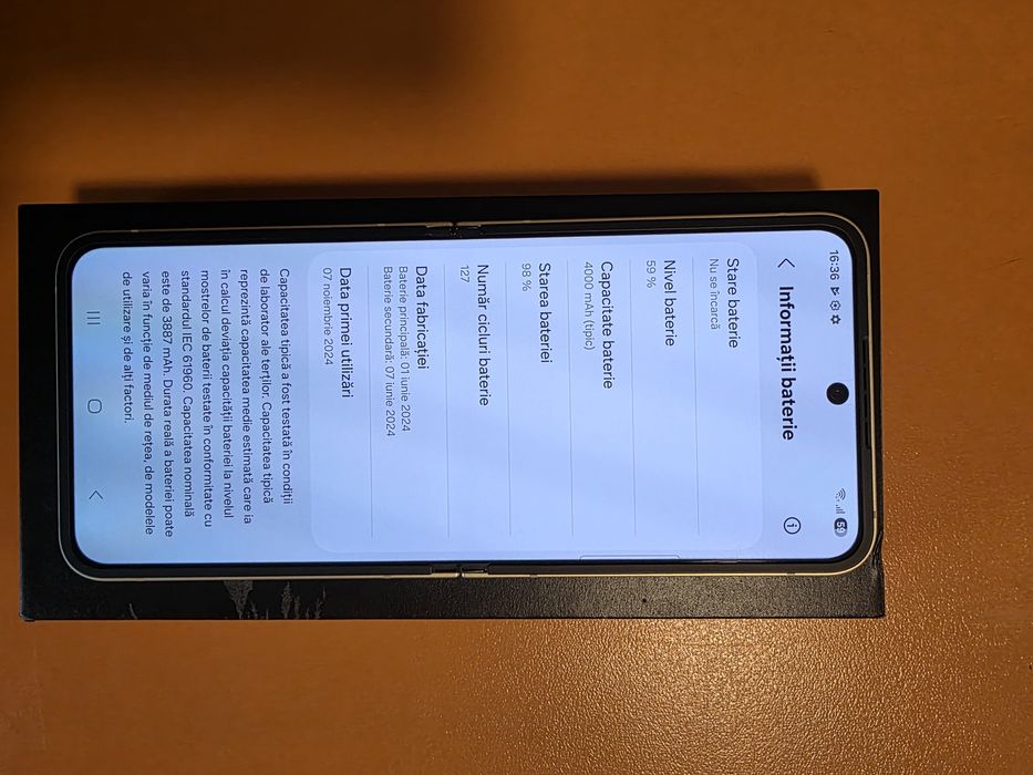 Samsung Flip6 256gb 5G, Yellow, stare buna factura garantie bonus