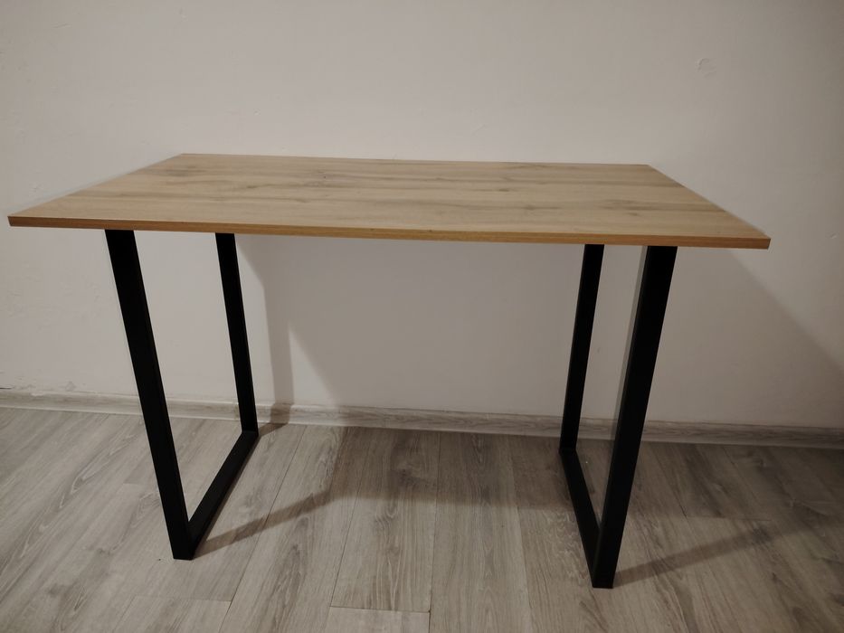 Обеденный стол Sky Loft Lunch, 110х60x75 см, ЛДСП, черно-коричневый