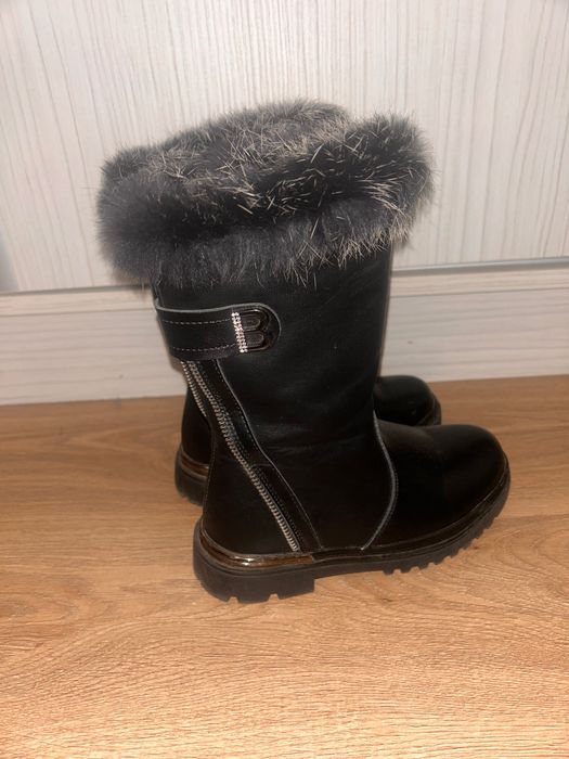 Детски, зимни, кожени боти