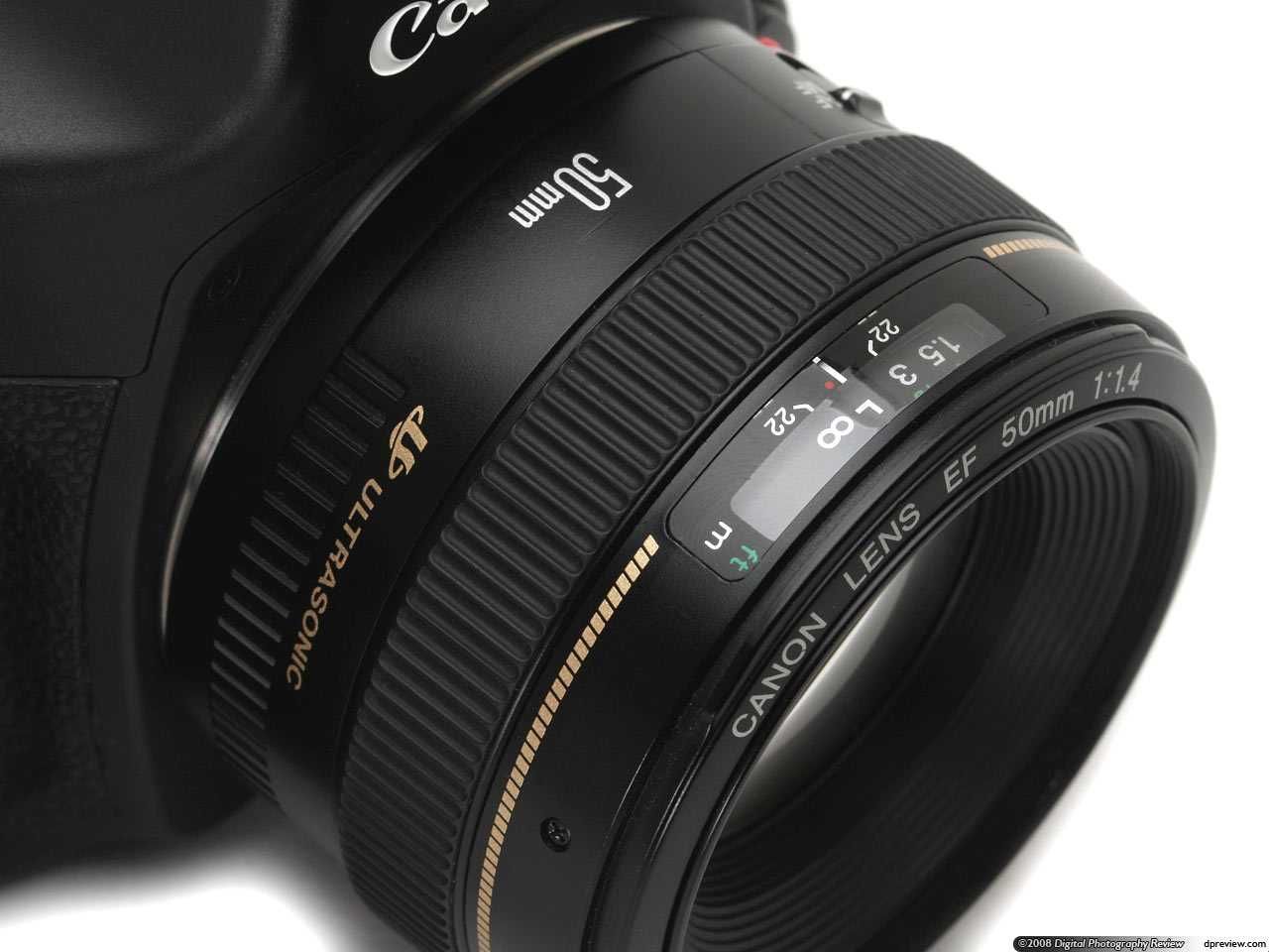 ! Canon EF 50mm F1.4 USM светлосилен нормален тих обектив + сенник !