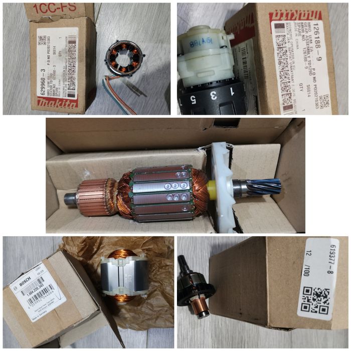 Diverse piese originale pentru Bosch, Makita, Hitachi.
