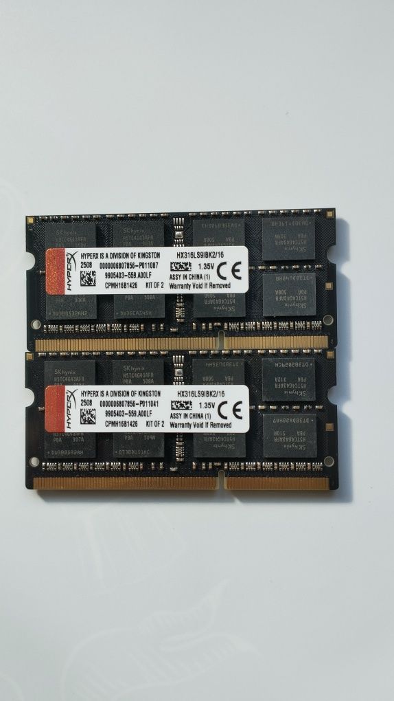 ОЗУ HyperX DDR3L 8GB 1600MHz — новая, не подошла к ноутбуку