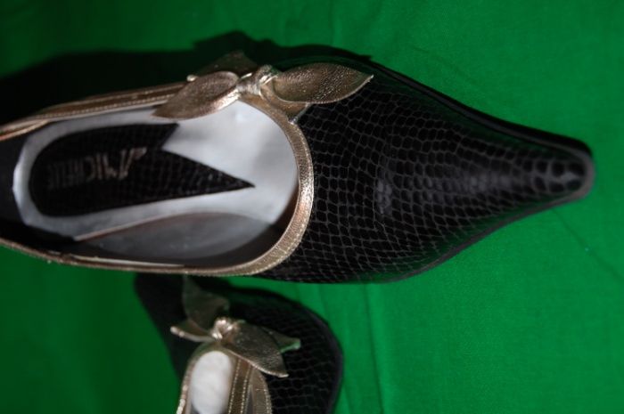 Pantofi din piele naturala 38, negri