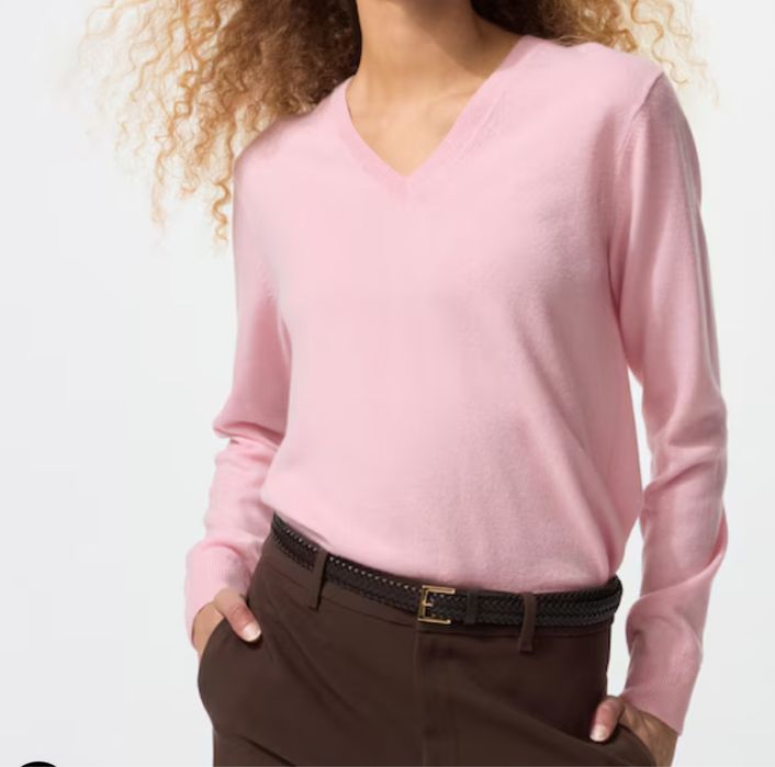 Розов Пуловер Uniqlo 100% кашмир