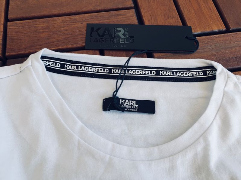 ПРОМО-Karl Lagerfeld S/XL/2XL - Оригинална мъжка бяла тениска