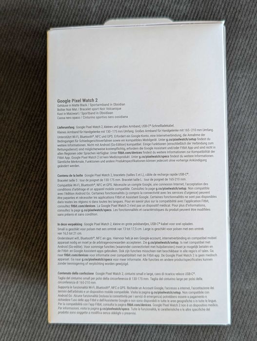 Google Pixel Watch 2 Matte Black - nou, sigilat