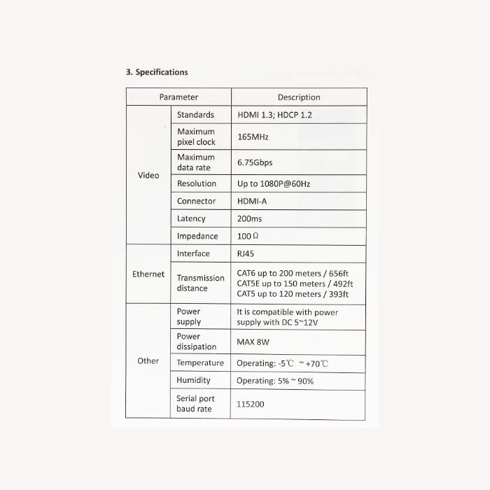 Расширитель до 200 м 1080P HDMI extender по одному кабелю LAN RJ 45