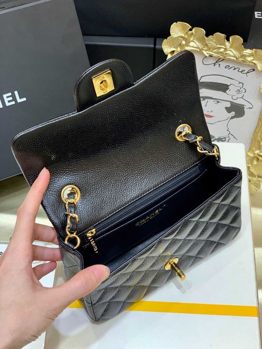Geanta Chanel Classic caviar 20cm, Premium