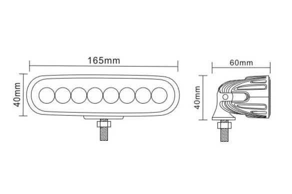 18w 24w 54w led диоден фар халоген прожектор за вграждане или с мигач