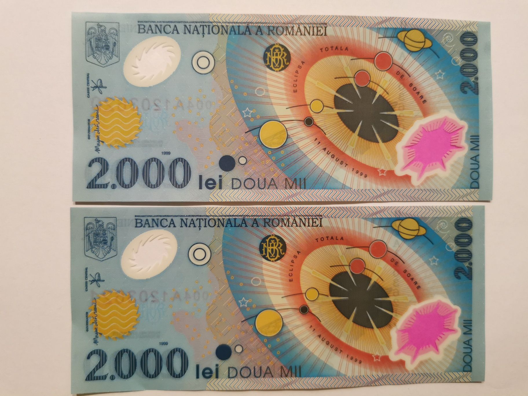 20 bancnote eclipsa seria A 2000 lei