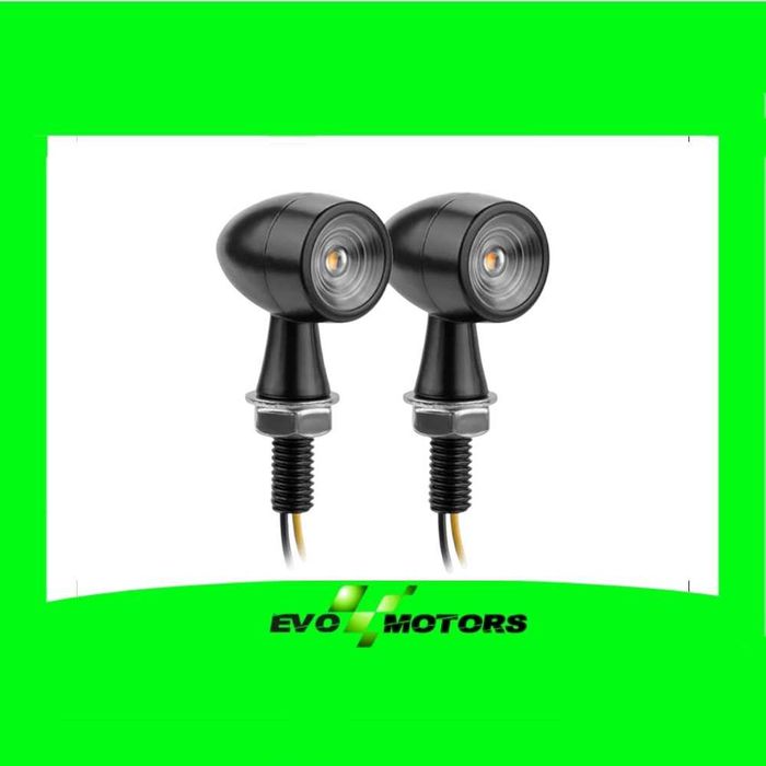 Set 2 semnalizari LED mini glont negre A880