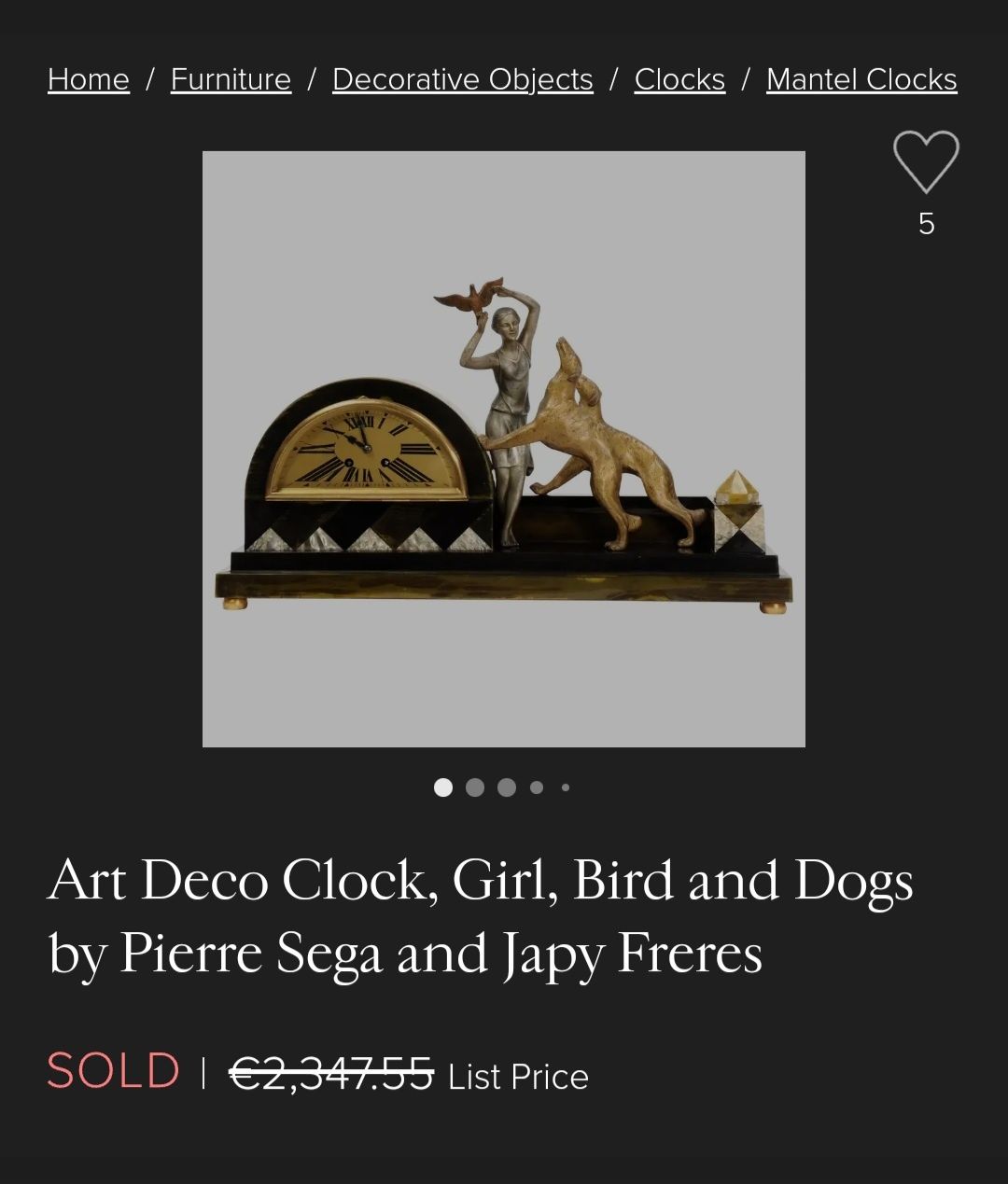 Настолен часовни Art Deco 1920г.
