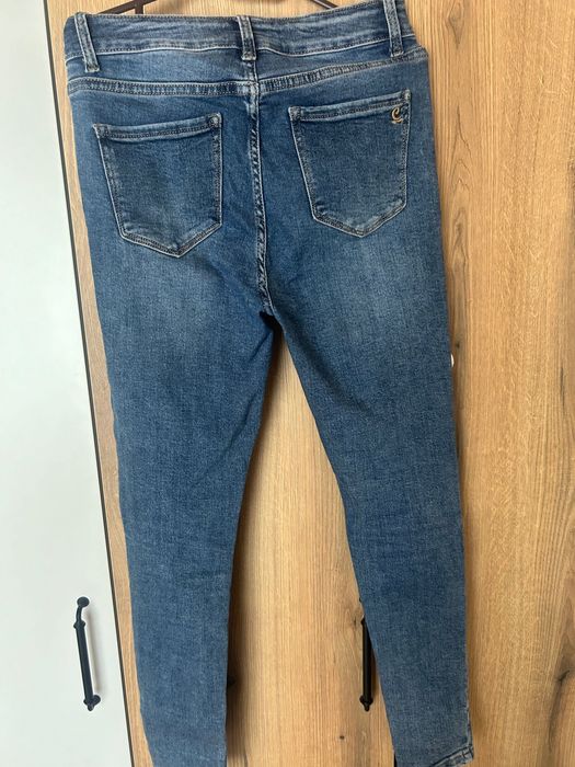 Сини дънки Slim fit + подарък колан
