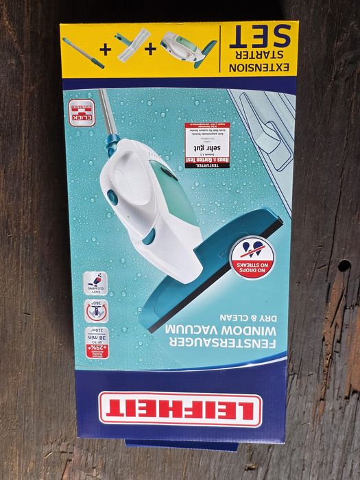 Aspirator geam LEIFHEIT Dry&Clean 51000, 5V, autonomie 35 minute, alb-