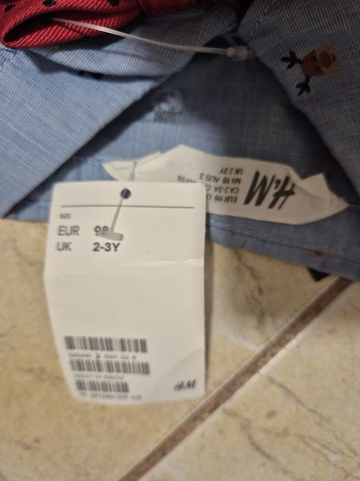 Cămașă H&M copii, cu papion