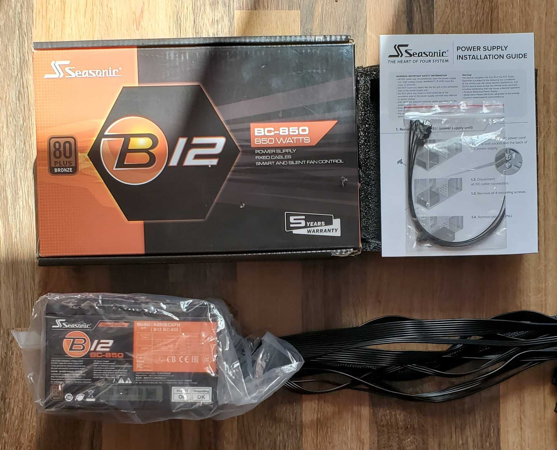 Захранване: Seasonic B12-BC-850 - 850W 80 Plus Bronze