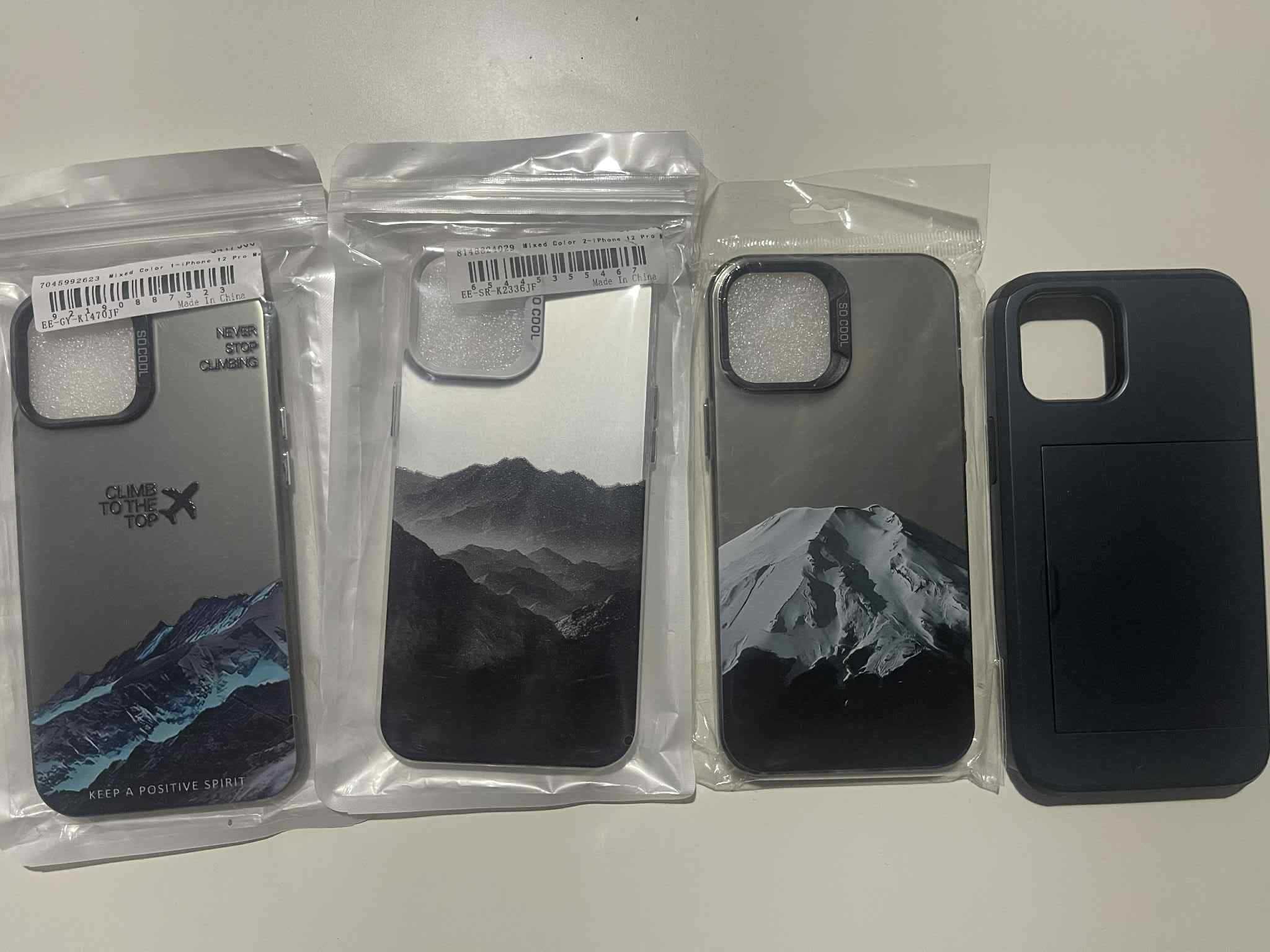 Лот 4 калъфа за iPhone 12 Pro Max – нови, различни дизайни