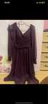 Rochie mov inchis cu sclipici midi