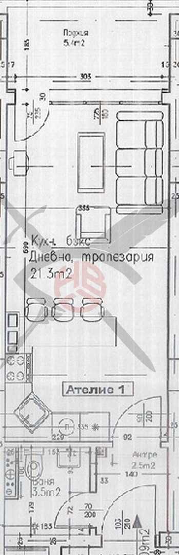 Ателие в ж.к. Люлин 2 № 1048 № 30235