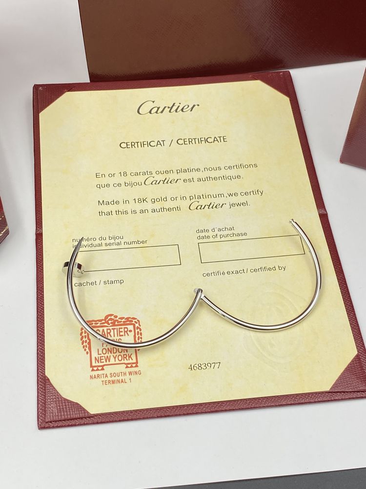 Brățară Cartier Clou 16 White Gold 750 Full Box
