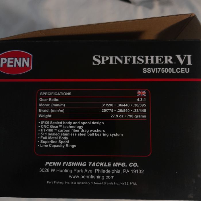 МакараPenn Spinfisher 6 ssvi7500lceu