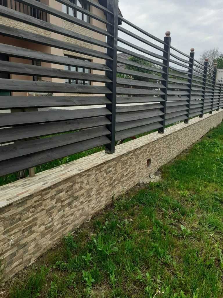 Garduri de diferite modele (panou jaluzele, sipca metalica, tabla BCA)
