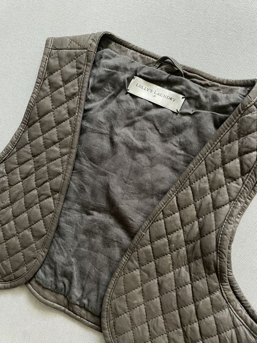 Vesta piele naturala, XS-S, cropped