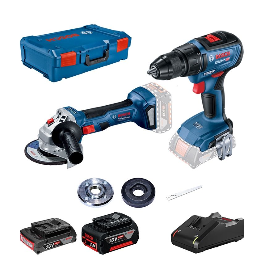 Комплект Bosch Винтоверт GSR 18V-50 и Ъглошлайф GWS 180-LI 18V