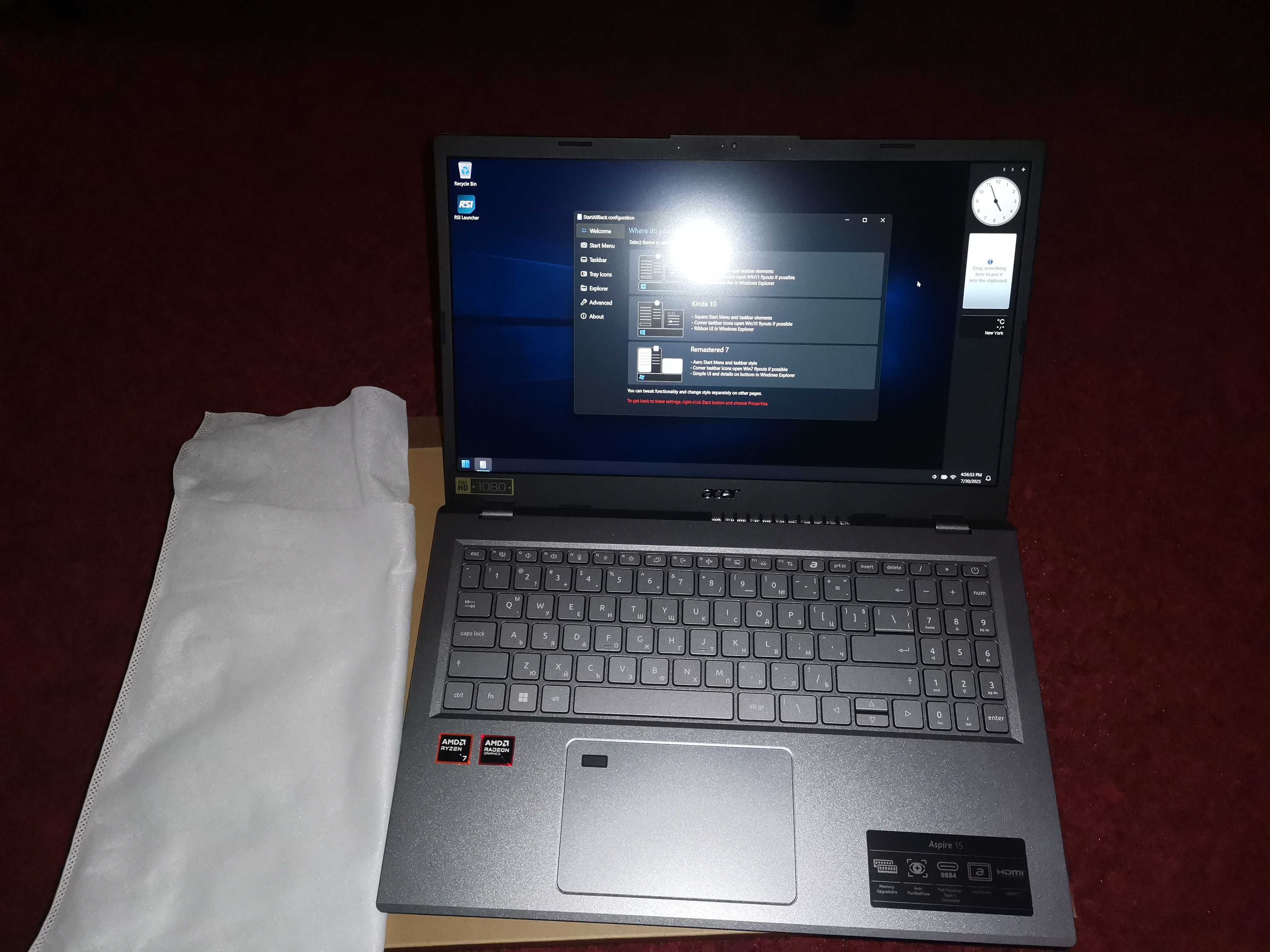 Нов лаптоп (8-ядрен, DDR5) Acer Aspire A15-41M-R44Z (18м гаранция)!