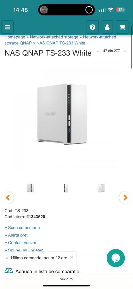 Nas Drive Qnap TS-233 White sigilat!